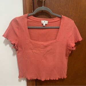 Socialite Ribbed Pink Crop Top